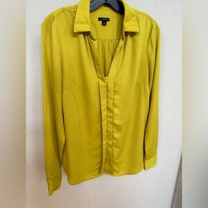 Chartreuse colored dress blouse, ann Taylor